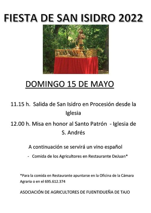 Actos en honor a San Isidro 2022